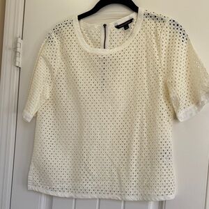 Banana Republic Elegant Ivory Lace Top Size S